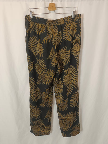 ZENDRA. Pantalón ancho estampado T.44