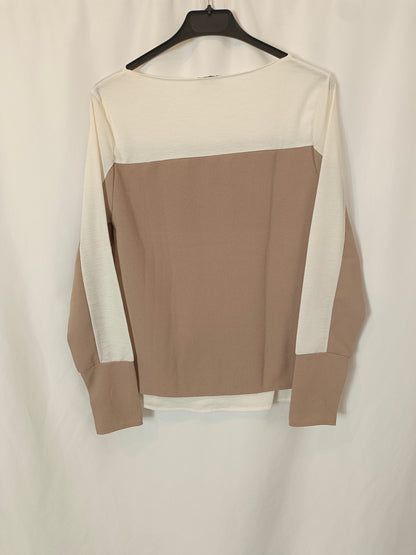 ZARA. top fluido bicolor T.s