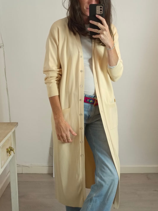 ZARA. Cárdigan largo beige T.s