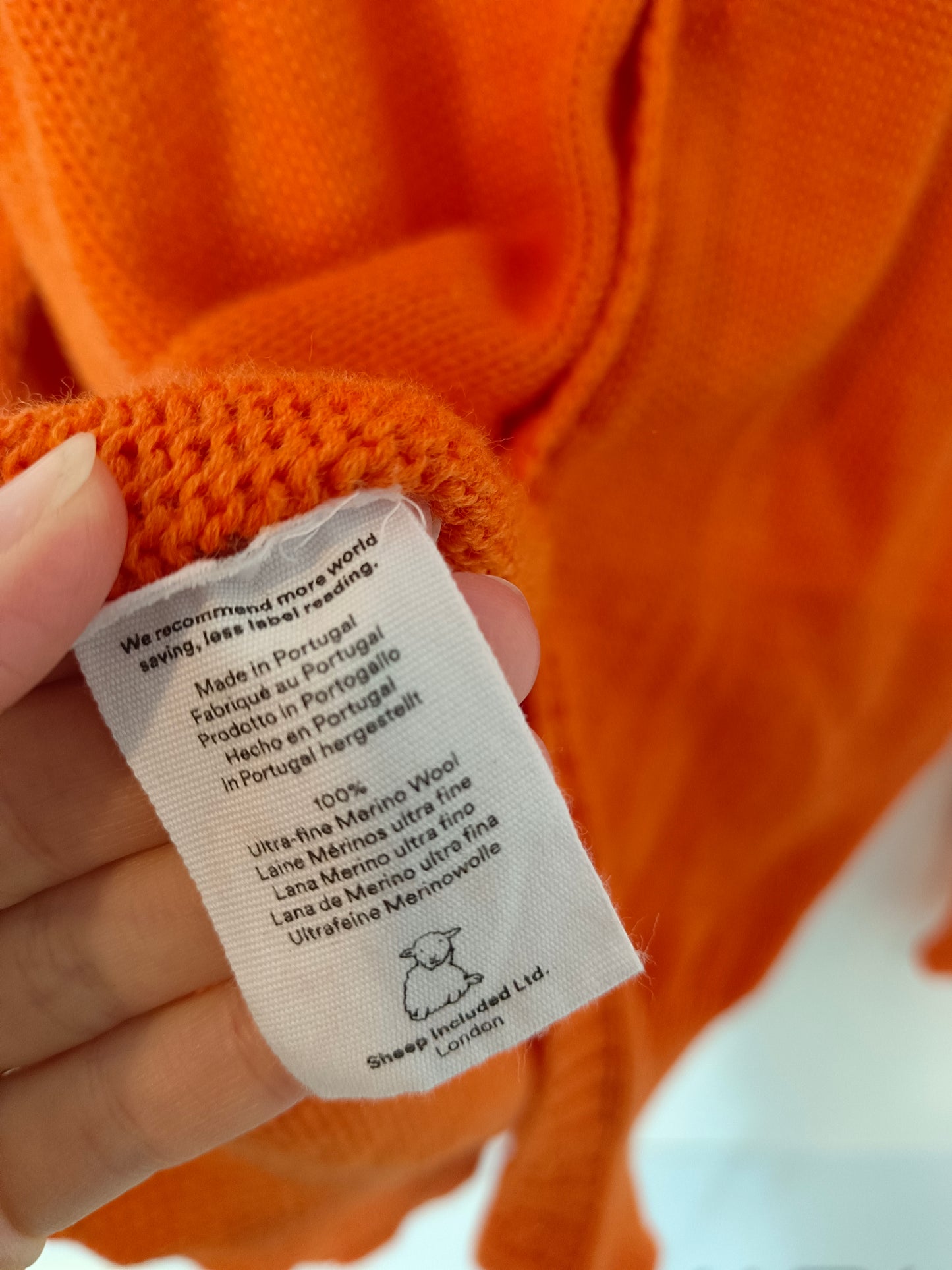 SHEEP INC. Jersey abotonado naranja T.s