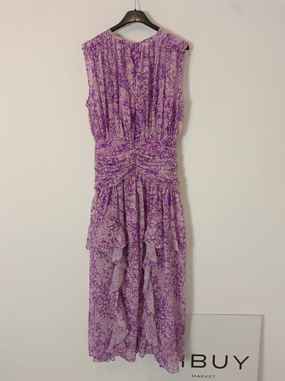 JARDIN VUE. Vestido morado flores T.s