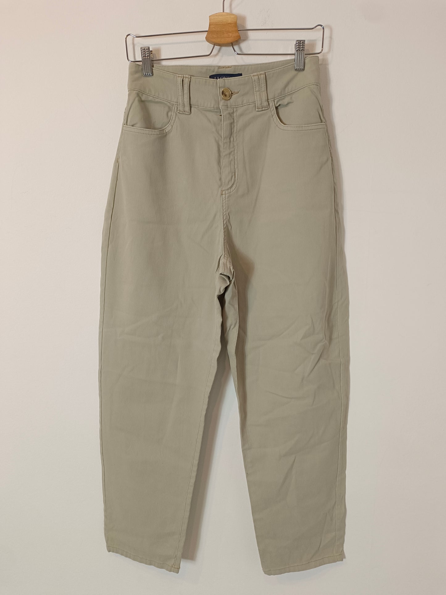 LLOYD'S. Pantalón monfit beige micropana T.38