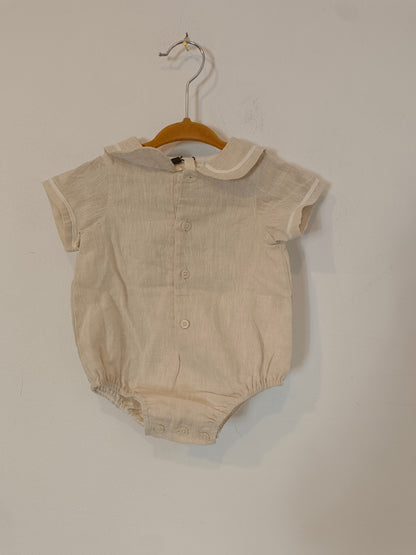 GOCCO. Ranita beige con lino  T.3-6 meses