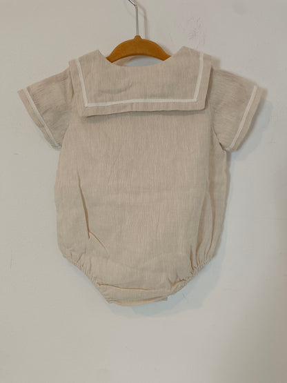 GOCCO. Ranita beige con lino  T.3-6 meses