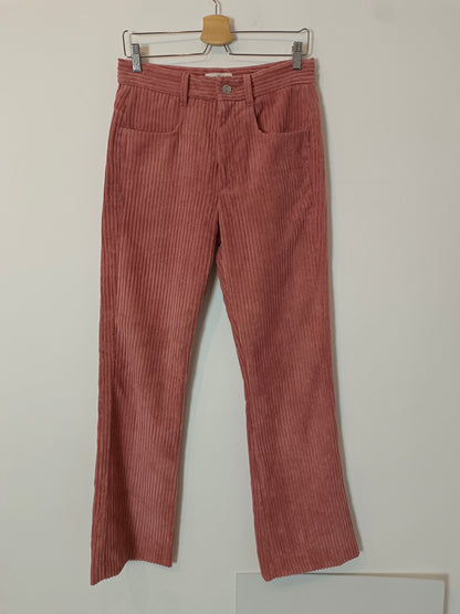 ISABEL MARANT ETOILE. Pantalón rosa pana T.36