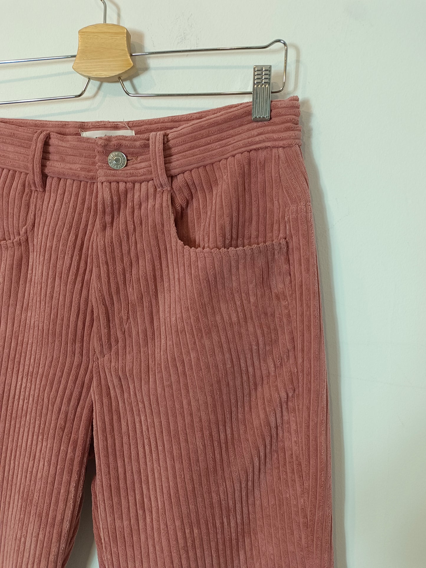 ISABEL MARANT ETOILE. Pantalón rosa pana T.36