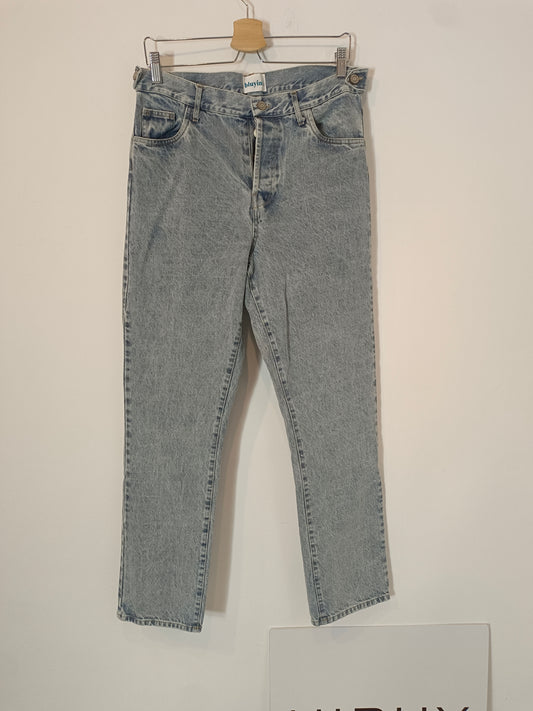 BLUYINS. Pantalón denim efecto desgastado  T.u(42)