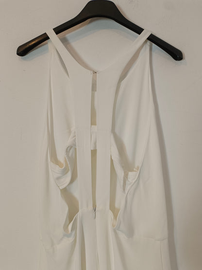 UTERQÜE. Vestido blanco corto tirantes T.L