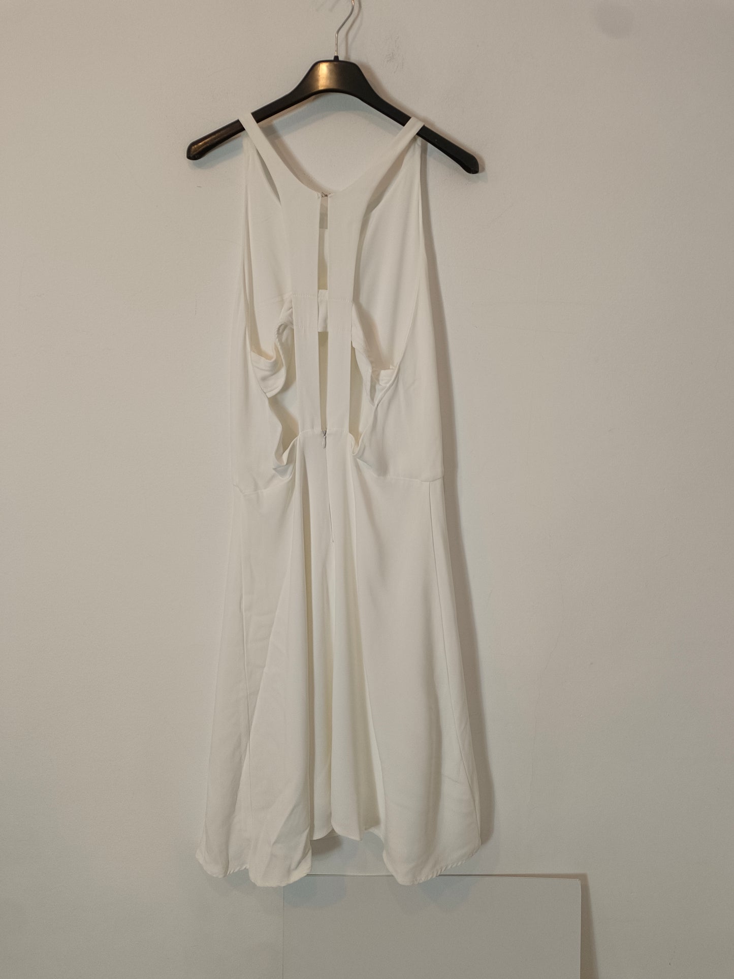 UTERQÜE. Vestido blanco corto tirantes T.L