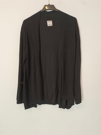 PULL&BEAR. Cárdigan negro fino T.m