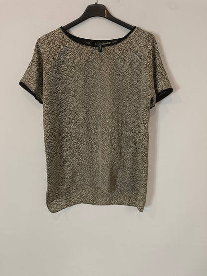 MANGO. Top fluido animal print T.xs