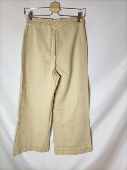 ZARA. Pantalón culotte beige. T 34