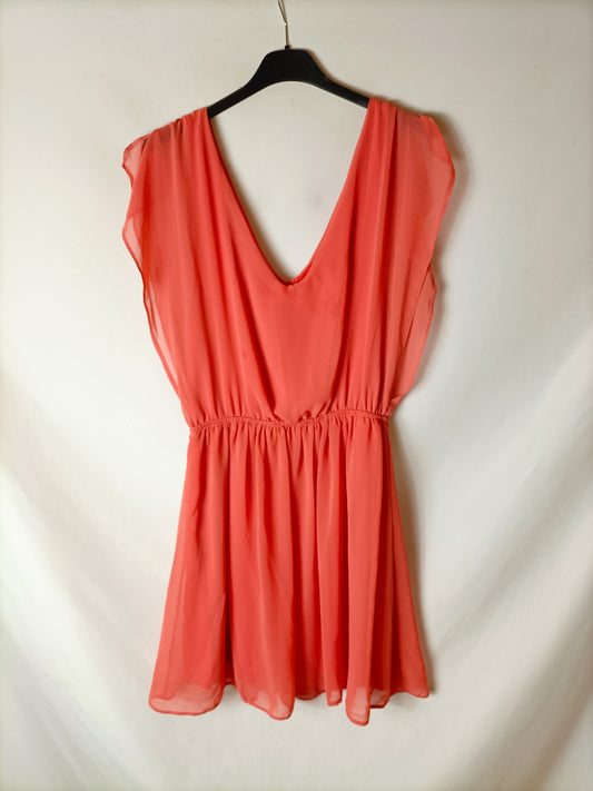 LILI LOVELY. Vestido corto coral T.u(s)