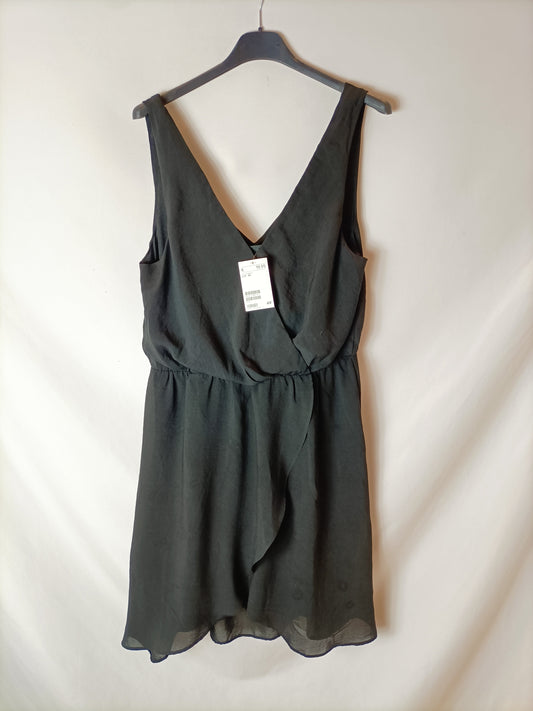 H&M. vestido negro fluido T.40