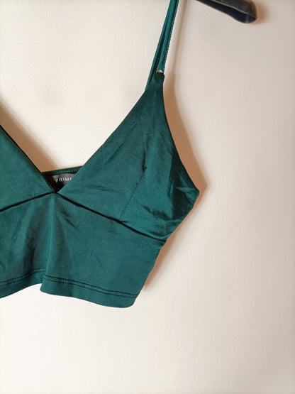 PRIMARK Croptop verde T.34/36