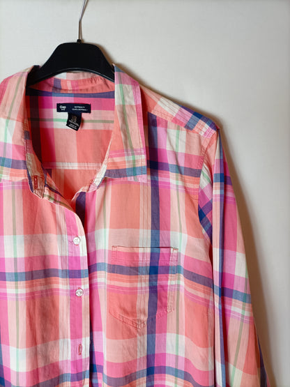 GAP. Camisa fina cuadros. T XL(chico)