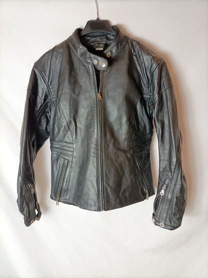 HELD. Chaqueta moto piel negra. T 40