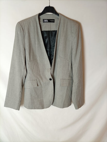 ZARA. Blazer pata de gallo. T 40 (Tara)