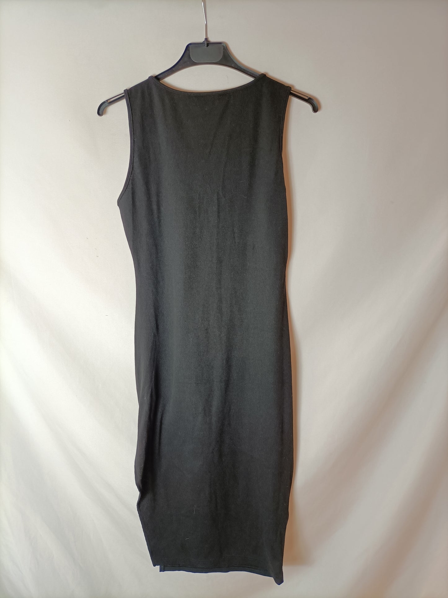 SHEIN. Vestido midi canalé T.38