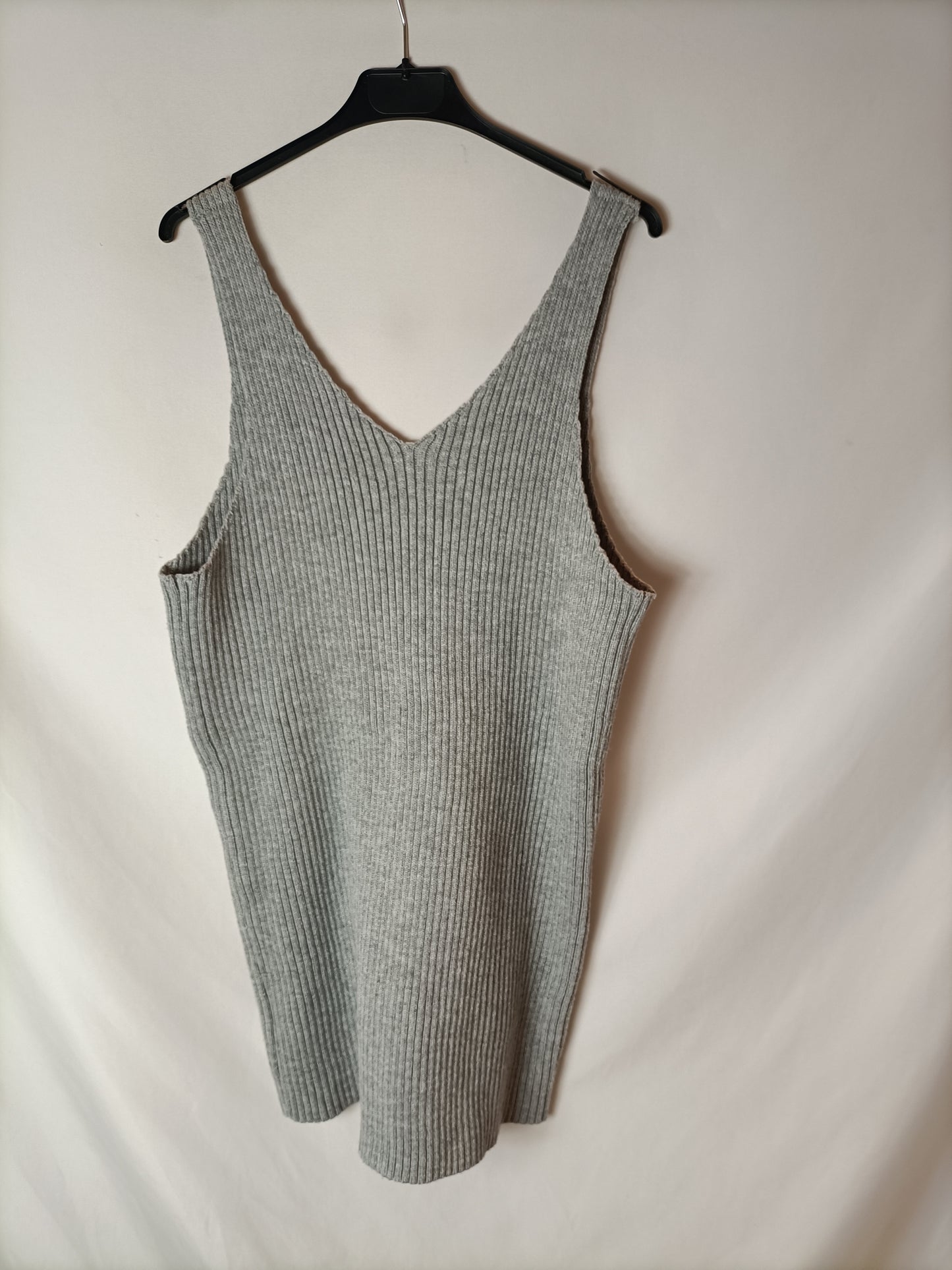 SHEIN. Vestido de punto gris T.s