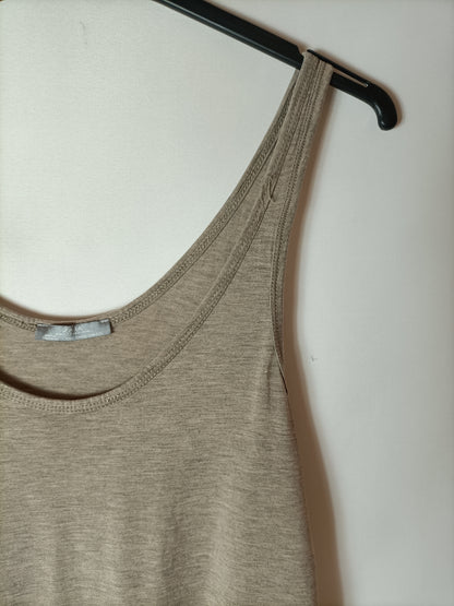 ZARA. Top beige elástico T.s