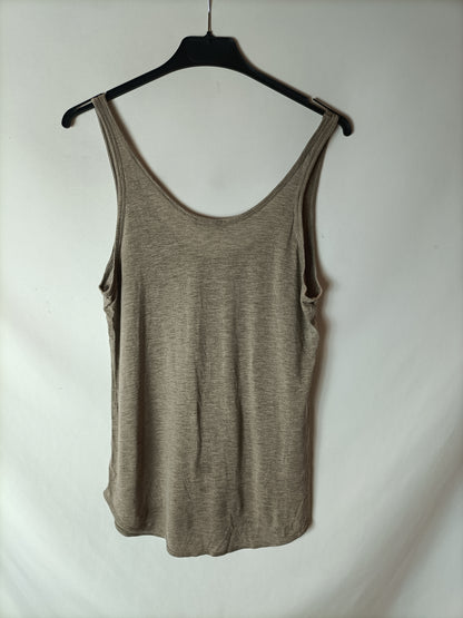 ZARA. Top beige elástico T.s