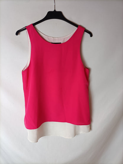 MANGO. Top bicolor rosa T.xs