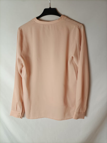 ZARA. Blusa rosa fluida T.xs