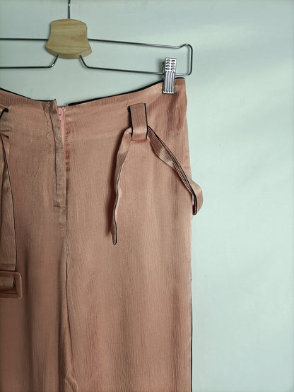 BDBA. Pantalón rosa palazzo T.38