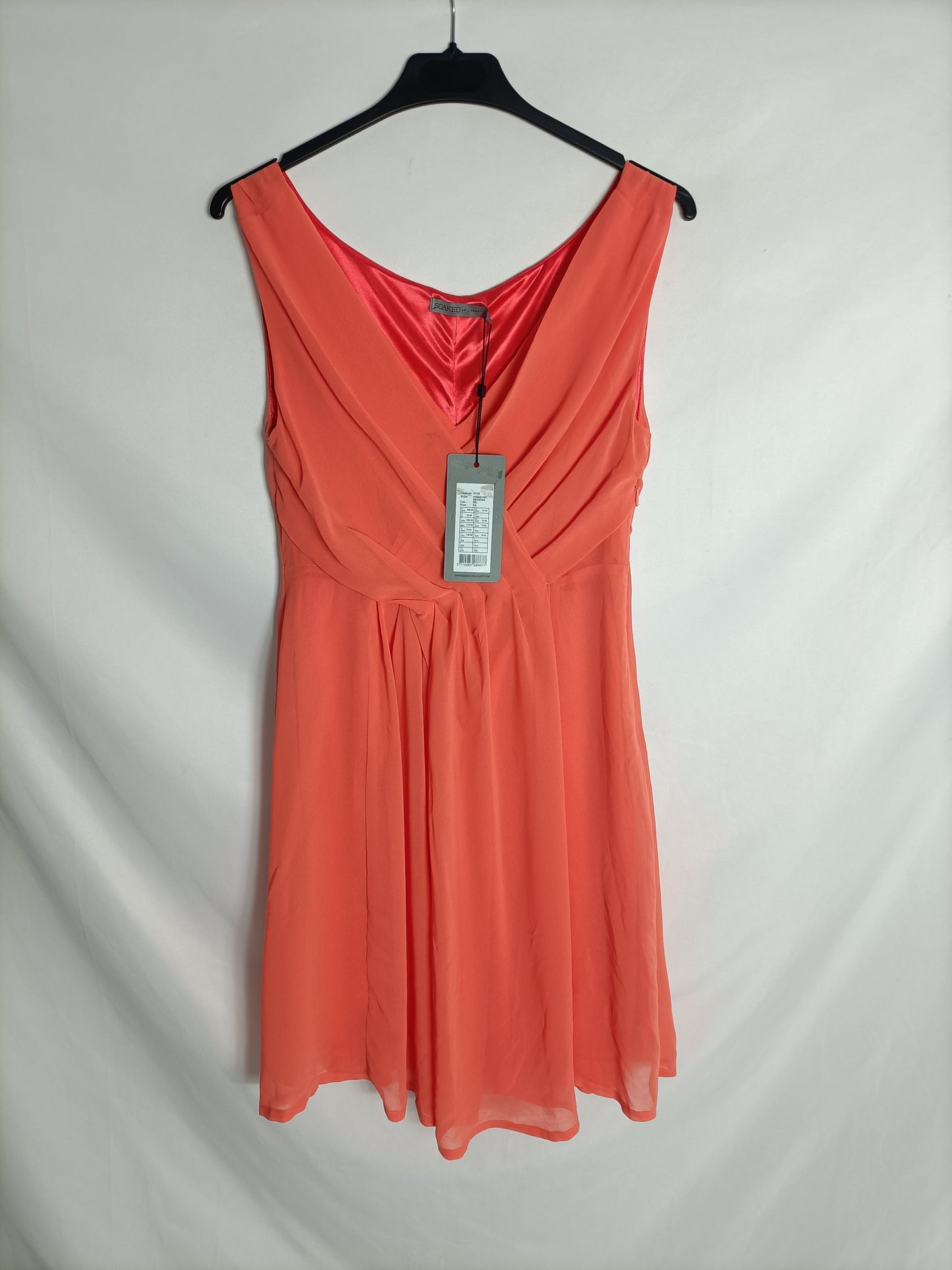 SOAKED. Vestido corto naranja T.xs