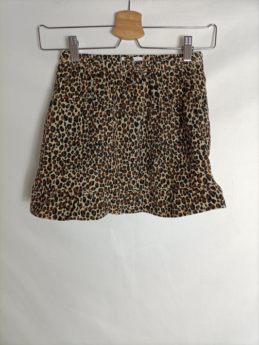 ZARA. Falda animal print  T.10 años