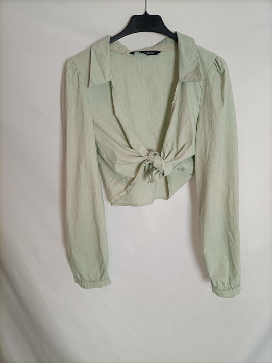 ZARA. Top verde lazada T.m