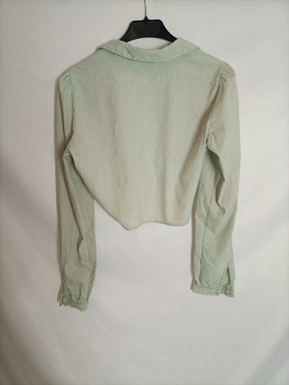 ZARA. Top verde lazada T.m