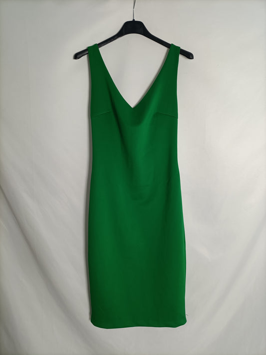 ETXART&PANNO. Vestido entallado verde T.38