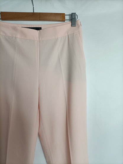 ZARA. Pantalón rosa recto T.xs