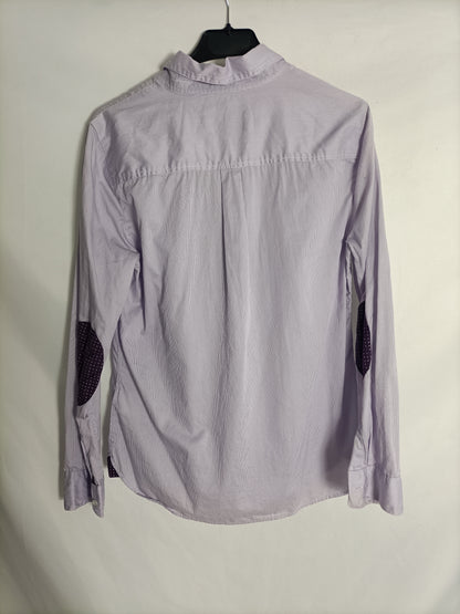 PEDRO DEL HIERRO. Camisa lila rayas t. 42 (38)