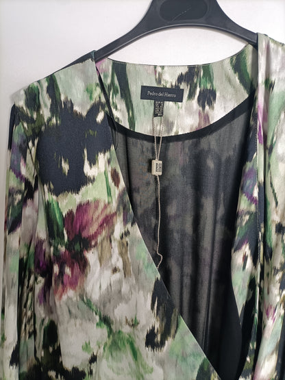 PEDRO DEL HIERRO. Vestido estampado flores t. 42