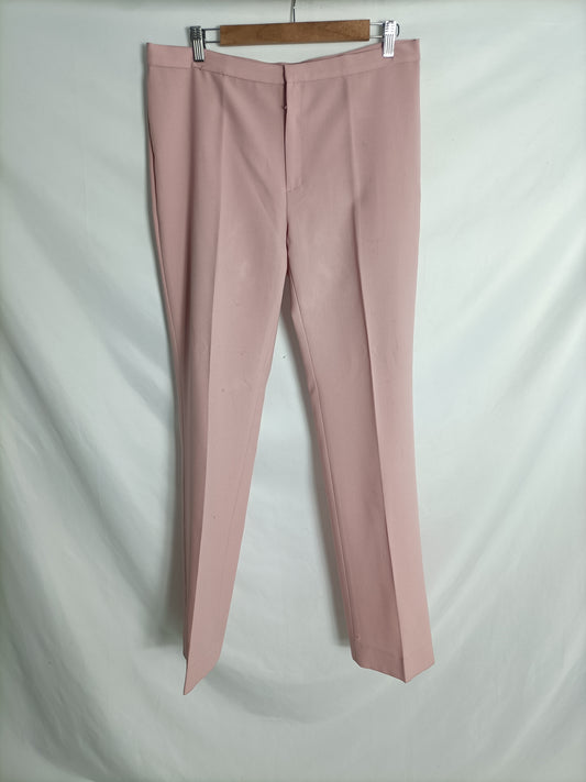 ZARA. Pantalones rosas pinza t. 42