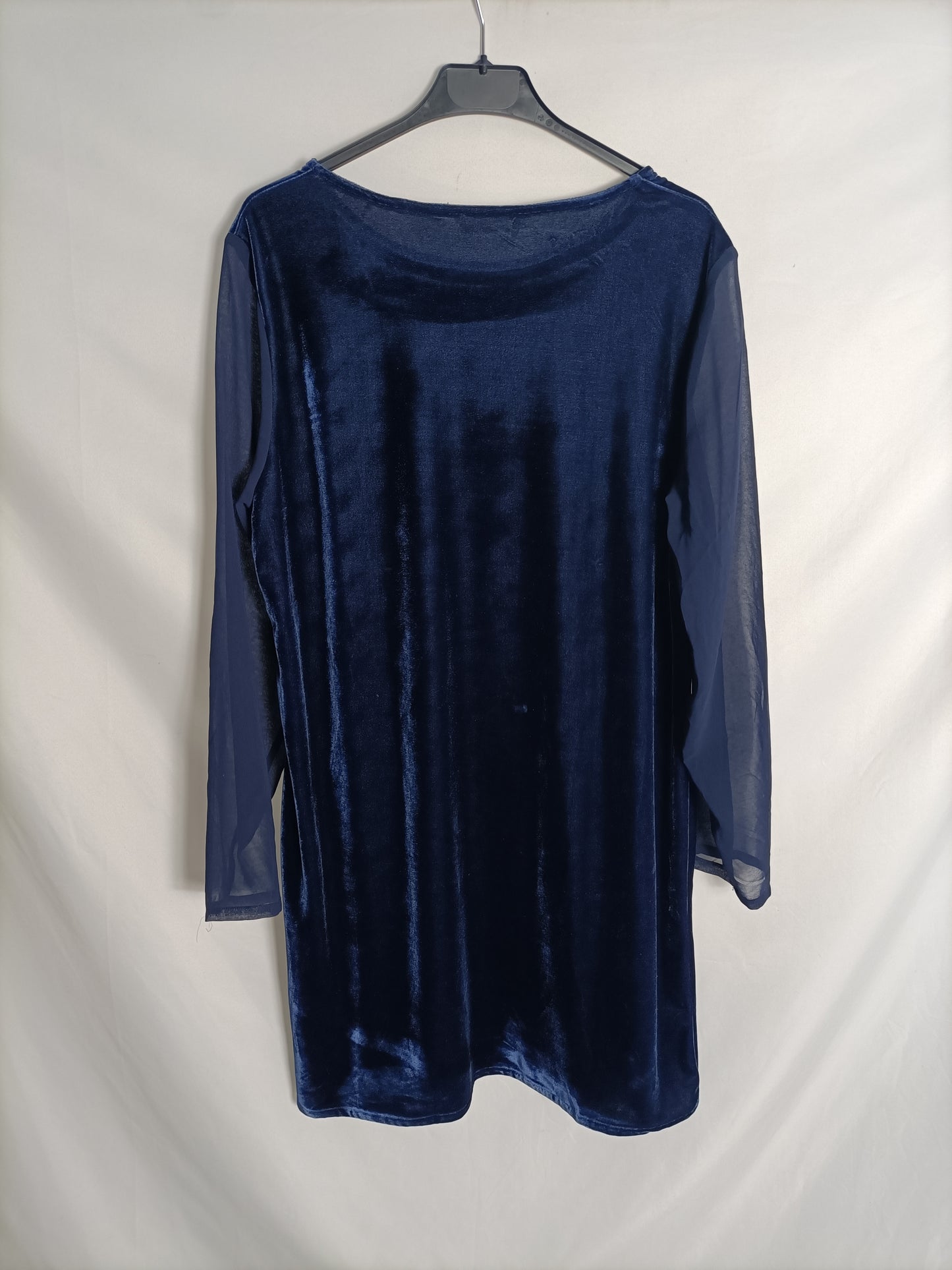 LEFTIES. Vestido azul terciopelo t. XL