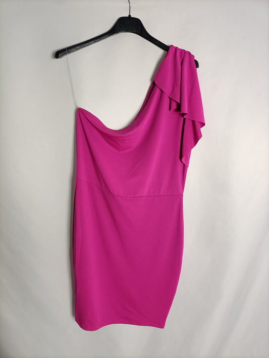 ASOS. Vestido asimétrico rosa T.38