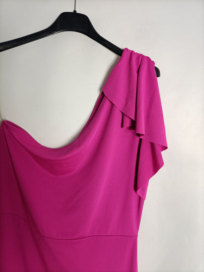 ASOS. Vestido asimétrico rosa T.38