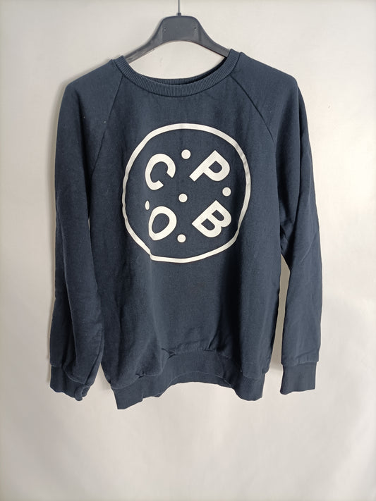 PULL&BEAR.. sudadera azul letras T.s