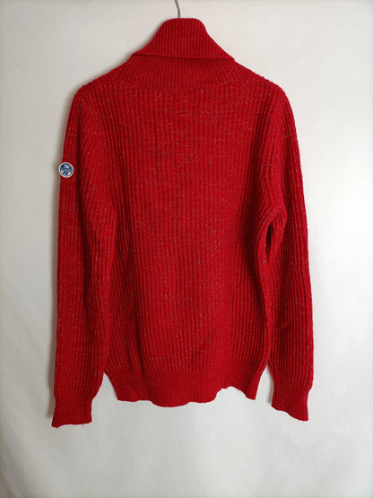 NORTH SAILS. Jersey jaspeado rojo T.u(m)