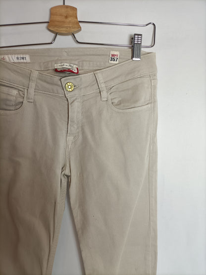 CYCLE. Pantalón pitillo beige T.28(36)