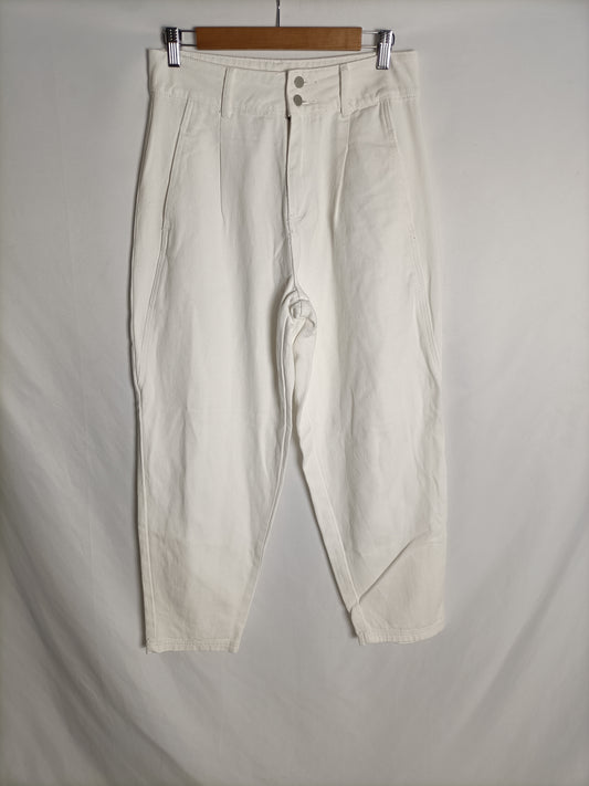 SHEIN. Pantalón denim slouchy blanco T.m