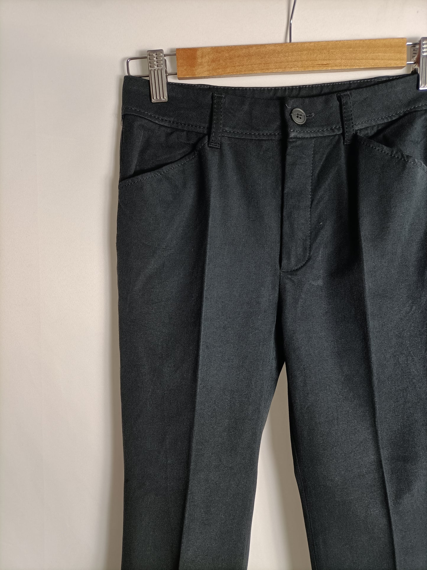 MASSIMO DUTTI. Pantalón azul recto T.34