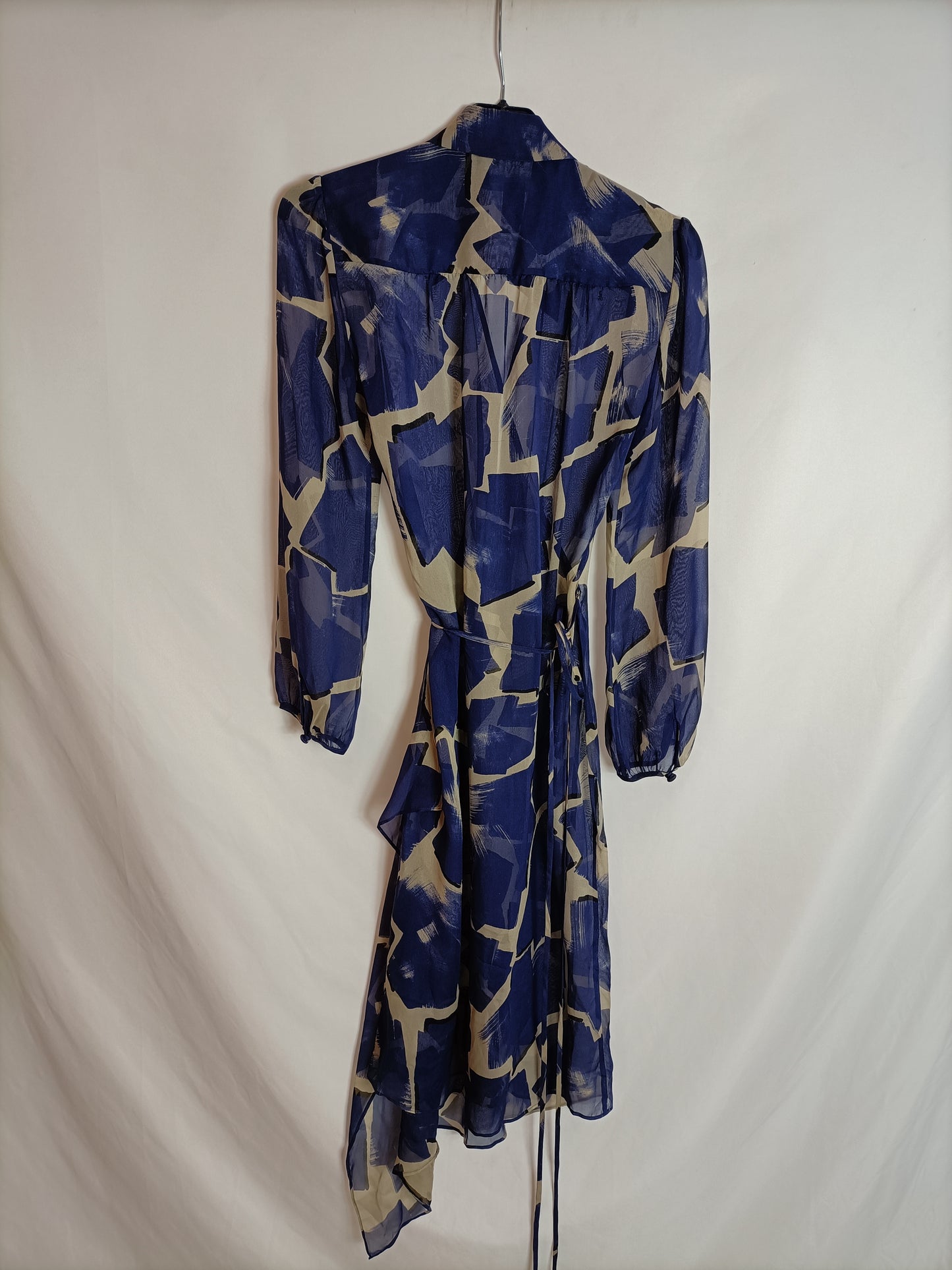 DIANE VON FURSTENBERG. Vestido seda estampado T.0(xs)