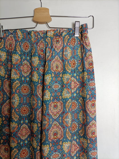 OTRAS. Pantalón azul fluido estampado TU(S)