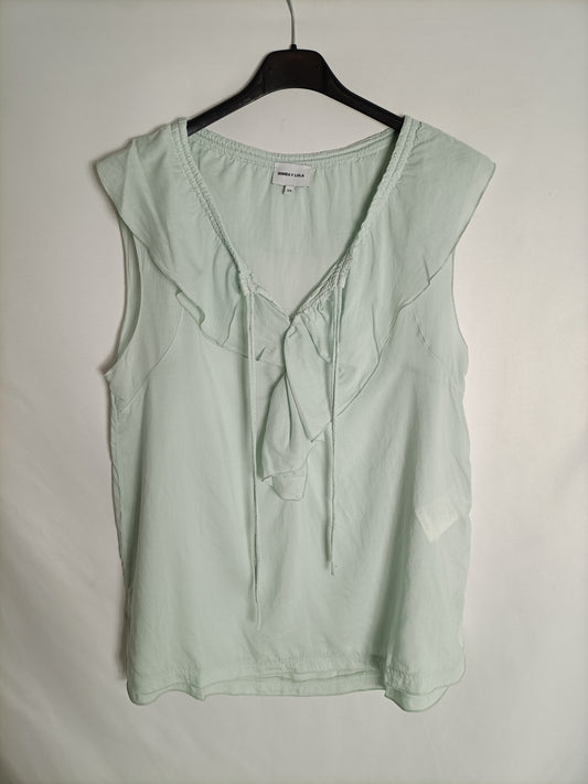 BIMBA Y LOLA. Top verde palo T.xs