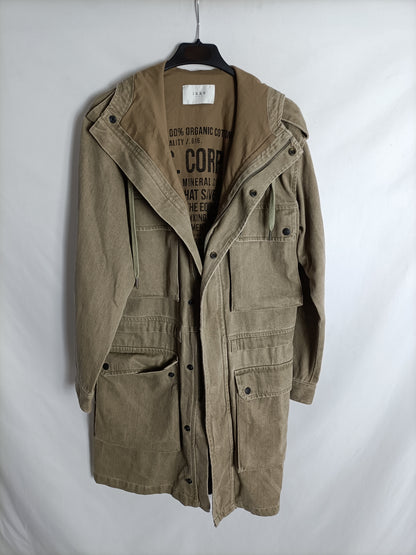 IKKS. Parka beige denim T.xs